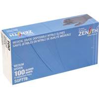 Puncture-Resistant Medical-Grade Disposable Gloves, Medium, Nitrile, 5-mil, Powder-Free, Black, Class 2 St. Lawrence Industrial & Safety Supply