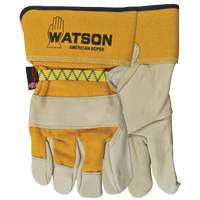 Gants pour cordeur American, Grand, Paume Cuir fleur de vache, Doubleure Coton St. Lawrence Industrial & Safety Supply