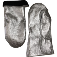 Heat Resistant Welding Mitt, Aluminized Carbon/Leather, One Size, Protects Up To 800° F (426.66° C) St. Lawrence Industrial & Safety Supply