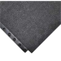 24/Seven&reg; Locksafe&reg; Anti-Fatigue Mat, Smooth, 3' x 3' x 5/8", Black, Natural Rubber St. Lawrence Industrial & Safety Supply