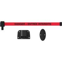 Plus Wall Mount Barrier System, Plastic, Screw Mount, 15', Red Tape St. Lawrence Industrial & Safety Supply