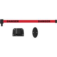 Plus Wall Mount Barrier System, Plastic, Screw Mount, 15', Red Tape St. Lawrence Industrial & Safety Supply