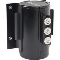 Barri&egrave;re &agrave; fixation murale avec ruban magn&eacute;tique, Acier, Fixation par vis, 12', Ruban Noir St. Lawrence Industrial & Safety Supply