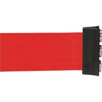 Wall Mount Barrier with Magnetic Tape, Steel, Screw Mount, 12', Red Tape St. Lawrence Industrial & Safety Supply