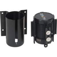 Wall Mount Barrier with Magnetic Tape, Steel, Screw Mount, 7', Black Tape St. Lawrence Industrial & Safety Supply