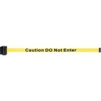 Barri&egrave;re &agrave; fixation murale avec ruban magn&eacute;tique, Acier, Fixation par vis, 7', Ruban Jaune St. Lawrence Industrial & Safety Supply