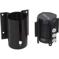 Barri&egrave;re &agrave; fixation murale avec ruban magn&eacute;tique, Acier, Fixation par vis, 12', Ruban Noir St. Lawrence Industrial & Safety Supply
