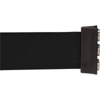Barri&egrave;re &agrave; fixation murale avec ruban magn&eacute;tique, Acier, Fixation par vis, 12', Ruban Noir St. Lawrence Industrial & Safety Supply