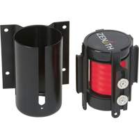 Barri&egrave;re &agrave; fixation murale avec ruban magn&eacute;tique, Acier, Fixation par vis, 7', Ruban Rouge St. Lawrence Industrial & Safety Supply
