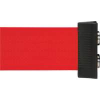 Barri&egrave;re &agrave; fixation murale avec ruban magn&eacute;tique, Acier, Fixation par vis, 7', Ruban Rouge St. Lawrence Industrial & Safety Supply