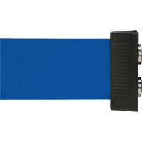 Barri&egrave;re &agrave; fixation murale avec ruban magn&eacute;tique, Acier, Fixation par vis, 7', Ruban Bleu St. Lawrence Industrial & Safety Supply
