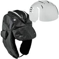 Chapeau de trappeur avec fermeture &agrave; glissi&egrave;re et casque antichoc &agrave; ins&eacute;rer N-Ferno, Doublure en Polyur&eacute;thane/Satin, Moyen/Petit, Noir St. Lawrence Industrial & Safety Supply