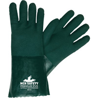 Gants r&eacute;sistants aux produits chimiques, Taille Grand, 14" lo, PVC, Doublure en Jersey St. Lawrence Industrial & Safety Supply