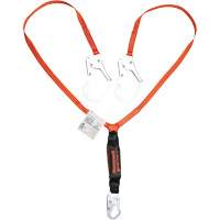 Longe avec amortisseur de choc Titan, 6', Point d'ancrage &agrave; Crochet d'armature verrouillable, Mousqueton verrouillable aux jambes, Polyester St. Lawrence Industrial & Safety Supply