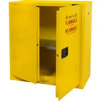 Flammable Storage Cabinet, 30 gal., 2 Door, 43" W x 44" H x 18" D St. Lawrence Industrial & Safety Supply