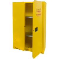 Flammable Storage Cabinet, 45 gal., 2 Door, 43" W x 65" H x 18" D St. Lawrence Industrial & Safety Supply