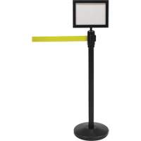 Cadre d'enseigne pour poteau de barri&egrave;re pour le contr&ocirc;le des foules, Noir St. Lawrence Industrial & Safety Supply