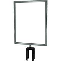 Porte-enseigne vertical robuste avec adaptateur pour poteaux Tensabarrier, Chrome poli St. Lawrence Industrial & Safety Supply
