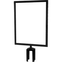 Porte-enseigne horizontal robuste avec adaptateur pour poteaux Tensabarrier, Noir St. Lawrence Industrial & Safety Supply