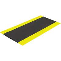 Tapis antifatigue Airsoft, Rugueux, 3' x 5' x 3/8", Noir/Jaune, &eacute;ponge en PVC St. Lawrence Industrial & Safety Supply