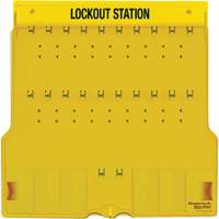 Poste de cadenassage trilingue recouvert, Cadenas Aucune, Capacit&eacute; de 20, Cadenas Non compris St. Lawrence Industrial & Safety Supply