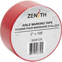 Aisle Marking Tape, 2" x 108', PVC, Red St. Lawrence Industrial & Safety Supply