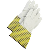 Gants d'ajusteur traditionnels, Grand, Paume en Cuir fleur de vache, Doublure en Molleton St. Lawrence Industrial & Safety Supply