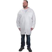 Protective Lab Coat, Microporous, White, Medium St. Lawrence Industrial & Safety Supply