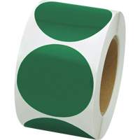 Coloured Marking Dots, Circle, 3" L x 3" W, Green, Vinyl St. Lawrence Industrial & Safety Supply