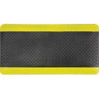 Anti-Fatigue Matting, Diamond, 1-2/3' x 3-1/4' x 3/4", Black/Yellow, Polyurethane St. Lawrence Industrial & Safety Supply