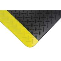 Anti-Fatigue Matting, Diamond, 1-2/3' x 3-1/4' x 3/4", Black/Yellow, Polyurethane St. Lawrence Industrial & Safety Supply