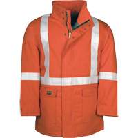 Westex UltraSoft&reg; AllOut Quilt Lined Winter Parka with Reflective Stripes, Medium (Tall), High Visibility Orange, 46 cal/cm² St. Lawrence Industrial & Safety Supply