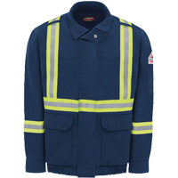 Blouson aviateur doubl&eacute; pour hommes avec garniture r&eacute;fl&eacute;chissante, Petit, Bleu marin, 29 cal/cm² St. Lawrence Industrial & Safety Supply