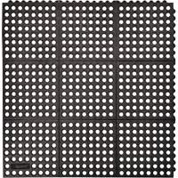 Cushion-Ease&reg; 550 Interlocking Anti-Fatigue Mat, Slotted, 3' x 3' x 3/4", Black, Rubber St. Lawrence Industrial & Safety Supply