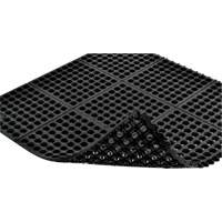 Cushion-Ease&reg; 550 Interlocking Anti-Fatigue Mat, Slotted, 3' x 3' x 3/4", Black, Rubber St. Lawrence Industrial & Safety Supply