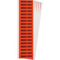 &eacute;tiquette de tension pour conduit  Emergency Service , 1/2" x 2-1/4", &eacute;toffe/Vinyle, Anglais St. Lawrence Industrial & Safety Supply