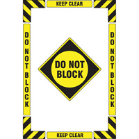 "Keep Clear Do Not Block" Floor Marking Kit, Adhesive, English with Pictogram St. Lawrence Industrial & Safety Supply