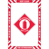 "Fire Extinguisher" Floor Marking Kit, Adhesive, English with Pictogram St. Lawrence Industrial & Safety Supply