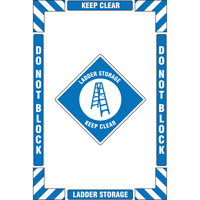 Trousse de marquage du sol ?Ladder Storage? (rangement d&eacute;chelle), Adh&eacute;sif, Anglais avec pictogramme St. Lawrence Industrial & Safety Supply