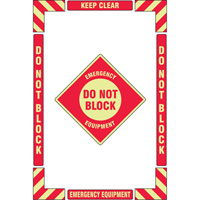 Trousse de marquage du sol ?Emergency Equipment? (&eacute;quipement durgence), Adh&eacute;sif, Anglais avec pictogramme St. Lawrence Industrial & Safety Supply