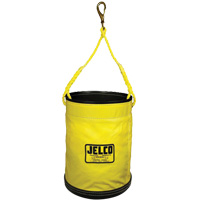 Seau escamotable avec rev&ecirc;tement en vinyle, 11" lo x 11" la x 16" h, Nylon, Noir/Jaune St. Lawrence Industrial & Safety Supply