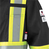 7702BK FR-Tech&reg; 88/12 FR Arc Rated Coveralls, Size 36, Black, 9.7 cal/cm² St. Lawrence Industrial & Safety Supply