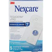 Nexcare Tegaderm + Pad Transparent Dressing, Rectangular/Square, 4", Plastic, Sterile St. Lawrence Industrial & Safety Supply