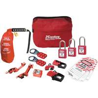 Trousse de cadenassage avec cadenas en thermoplastique de qualit&eacute; sup&eacute;rieure Zenex, Ensemble &eacute;lectrique, 16 composants compris St. Lawrence Industrial & Safety Supply