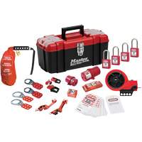 Trousse de cadenassage avec cadenas en thermoplastique de qualit&eacute; sup&eacute;rieure Zenex, Ensemble &eacute;lectrique, 21 composants compris St. Lawrence Industrial & Safety Supply