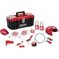 Trousse de cadenassage avec serrures en thermoplastique Zenex, Ensemble &eacute;lectrique/Vanne, 19 composants compris St. Lawrence Industrial & Safety Supply
