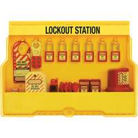 Station de cadenassage dappareils &eacute;lectriques de qualit&eacute; sup&eacute;rieure, Cadenas Thermoplastique, Capacit&eacute; de 16, Cadenas Compris St. Lawrence Industrial & Safety Supply
