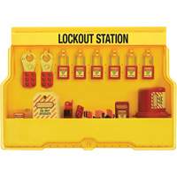 Station de cadenassage dappareils &eacute;lectriques de qualit&eacute; sup&eacute;rieure, Cadenas Thermoplastique, Capacit&eacute; de 16, Cadenas Compris St. Lawrence Industrial & Safety Supply