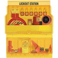 Station de cadenassage pour vannes et appareils &eacute;lectriques de luxe et de qualit&eacute; sup&eacute;rieure, Cadenas Thermoplastique, Capacit&eacute; de 32, Cadenas Compris St. Lawrence Industrial & Safety Supply