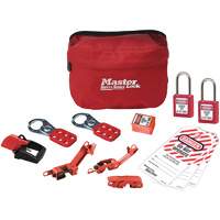 Trousse de cadenassage standard avec cadenas en thermoplastique Zenex, Ensemble &eacute;lectrique, 13 composants compris St. Lawrence Industrial & Safety Supply